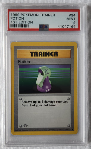 1999 Pokemon Trading Card Game Potion Trainer 1st Edition Base Set PSA 9