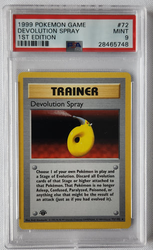 1999 Pokemon Trading Card Game Devolution Spray 1st Edition Base Set PSA 9